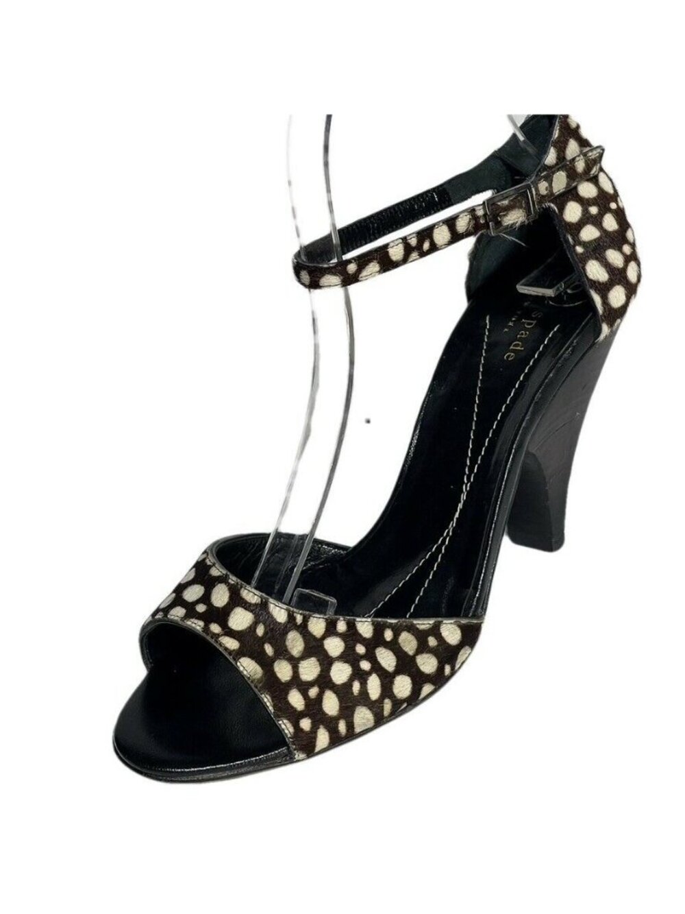 Kate Spade New York Womens Size 8 Open-Toe Heels Animal Print - Picture 8 of 12